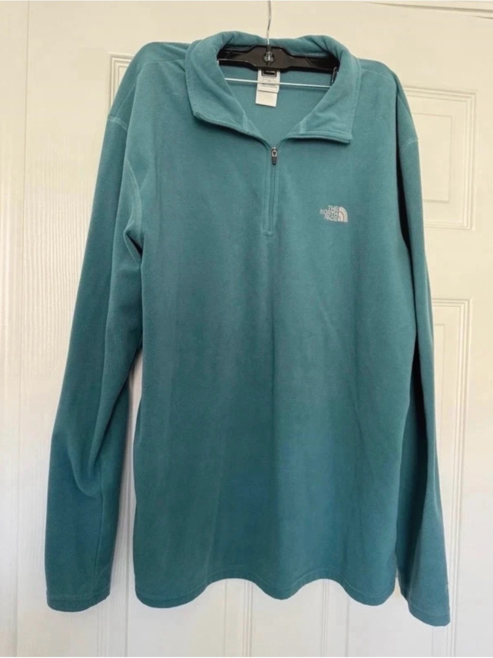 The North Face Men's Teal Quarter-Zip Fleece Pullover